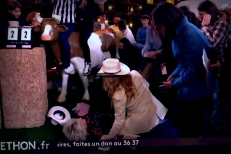 Une chute spectaculaire de Sophie Davant lors du Téléthon 2026